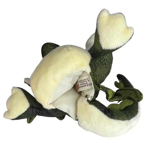 Folkmanis Baby Dragon Hand Puppet Plush Green 9 Inch Wings Stuffed Animal Toy - Picture 10 of 11